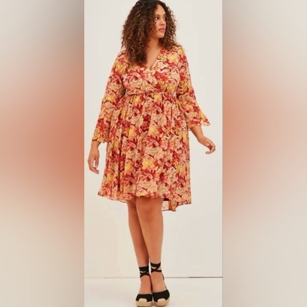 Torrid Vibrant Floral Midi Dress